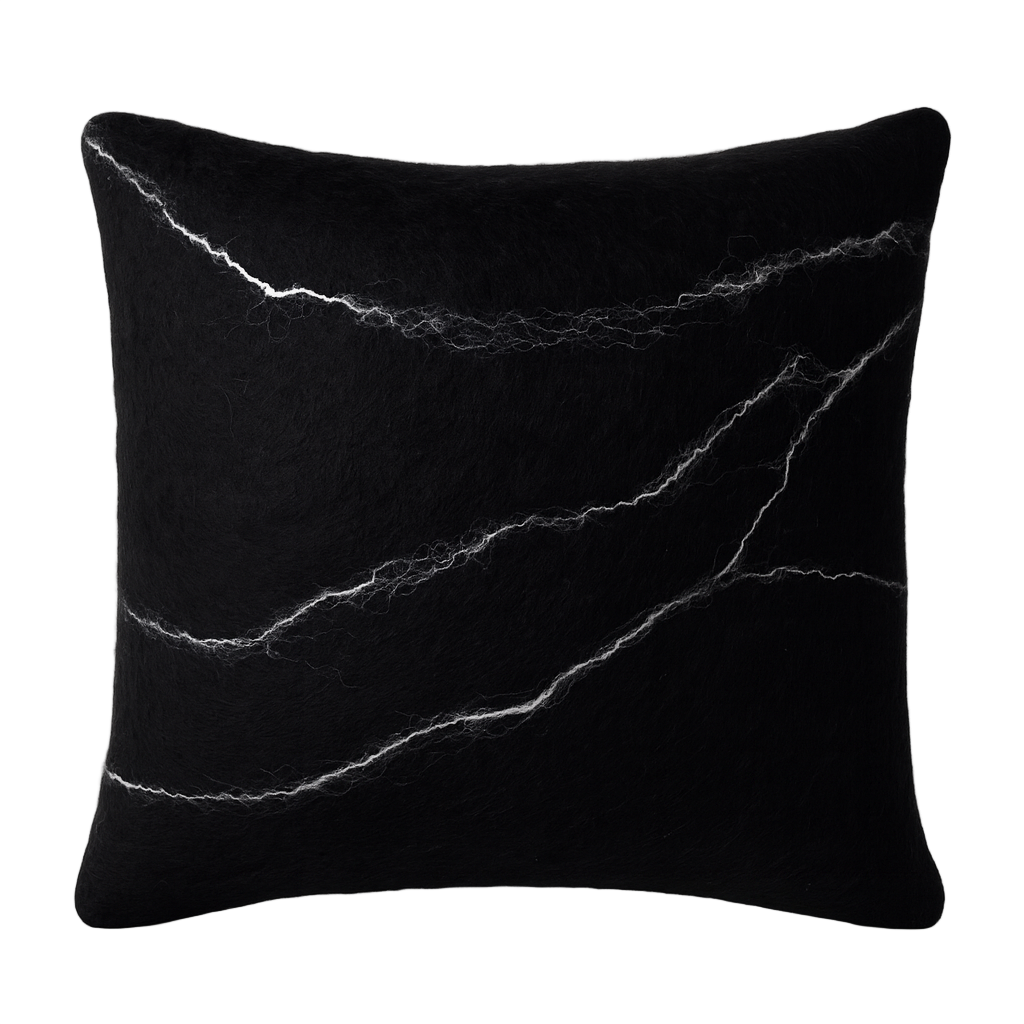 Nero e Seta - Felted Pillow