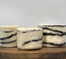 Load image into Gallery viewer, W&amp;B Stripe Felt Pot
