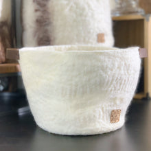Load image into Gallery viewer, Felted White Basket
