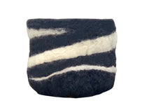 Load image into Gallery viewer, B&amp;W Stripe Felt Pot
